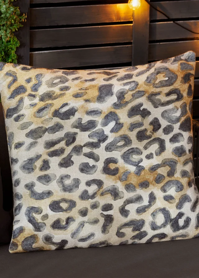 Paoletti Leopardis Leopard Woven Outdoor Cushion