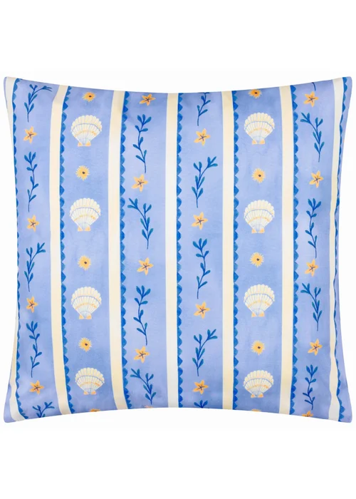 furn. Blue Sea Shells Printed Outdoor Cushion - One Size Image 3
