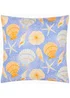 furn. Blue Sea Shells Printed Outdoor Cushion - One Size Image 2