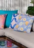 furn. Blue Sea Shells Printed Outdoor Cushion - One Size Image 6