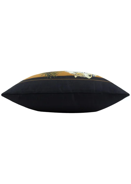 Paoletti Black/Gold Leopardis Cat Printed Outdoor Outdoor Cushion - One Size Image 4