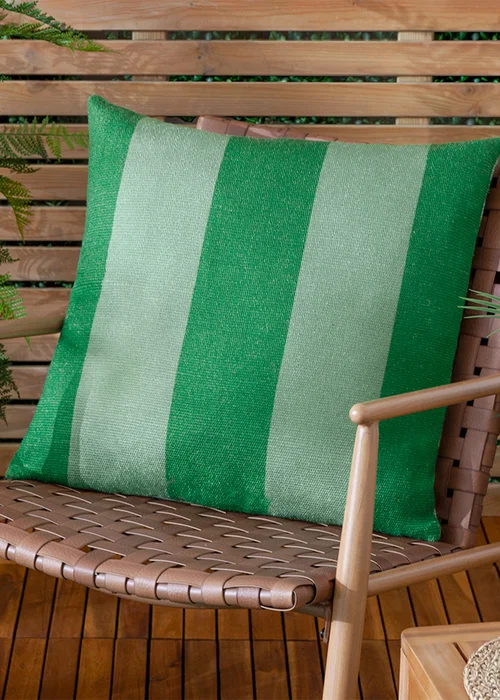 furn. Green Deck Stripe Woven Outdoor Outdoor Cushion - One Size Image 1