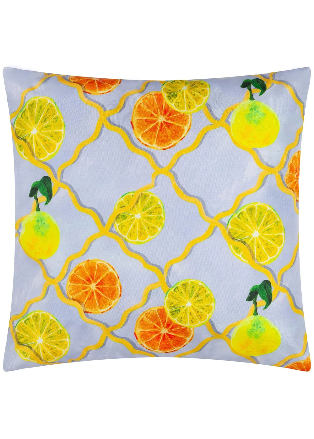 Wylder Citrus Blue Trellis Printed Outdoor Outdoor Cushion - One Size Image 2