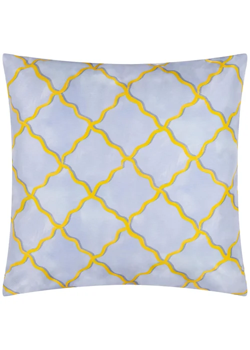 Wylder Citrus Blue Trellis Printed Outdoor Outdoor Cushion - One Size Image 3