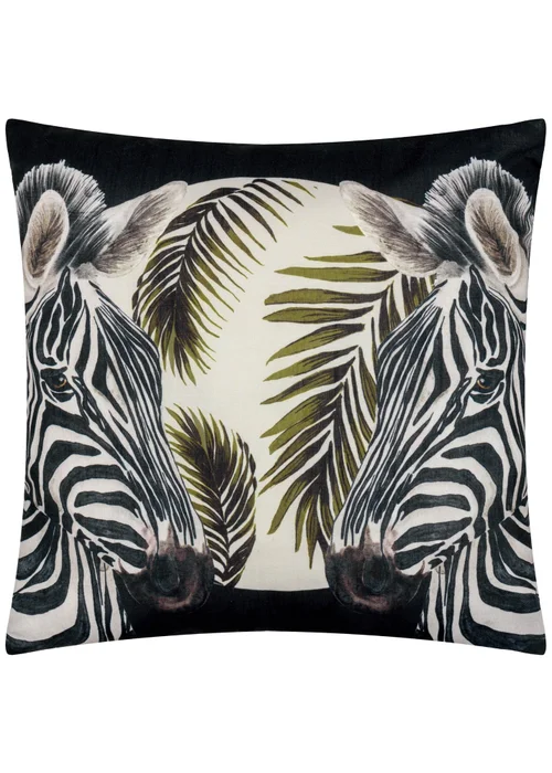 Paoletti Leopardis Zebra Woven Outdoor Cushion - One Size Image 2