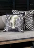 Paoletti Leopardis Zebra Woven Outdoor Cushion - One Size Image 6