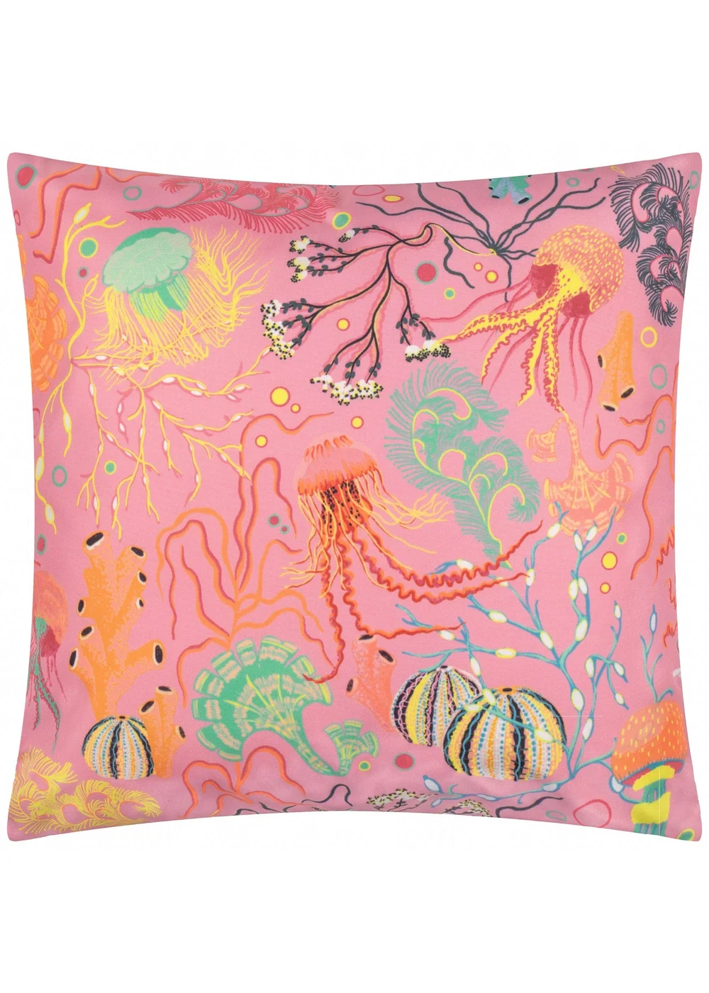 furn. Pink Reef Printed Outdoor Outdoor Cushion - One Size Image 2