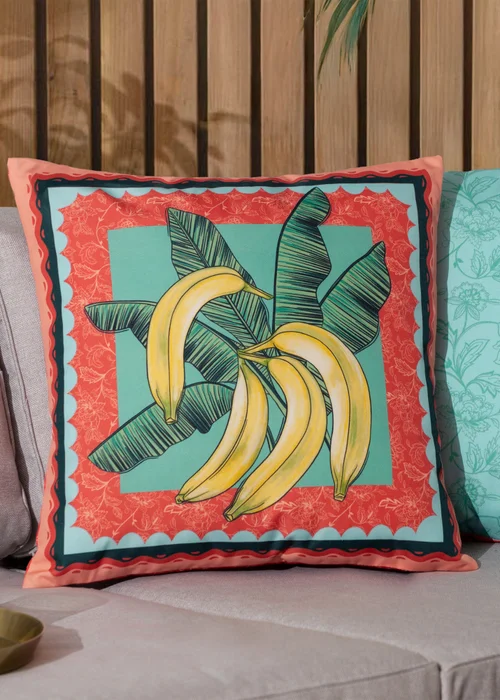 furn. Anemone Bananas Printed Outdoor Outdoor Cushion - One Size Image 1