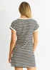 Gini London Black Stretch Stripe Mini Dress - 10 Image 2