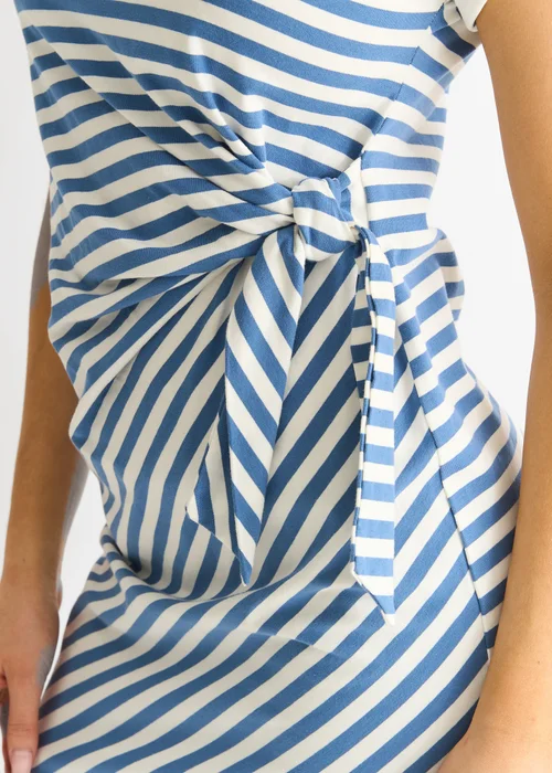 Gini London Blue Stretch Stripe Mini Dress - 8 Image 3