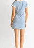 Gini London Blue Stretch Stripe Mini Dress - 8 Image 2