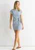 Gini London Blue Stretch Stripe Mini Dress - 8 Image 4