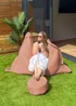 rucomfy Indoor/Outdoor Giant Squashy Squarbie Dusky Pink Beanbag - One Size Image 1