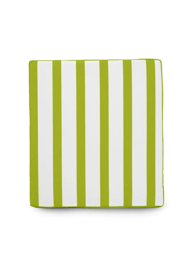 rucomfy Indoor/Outdoor Striped Single Bench Olive Green Seatpad