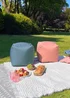 rucomfy Indoor/Outdoor Cube Dusky Pink Beanbag - One Size Image 2