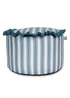 rucomfy Printed Striped Seafoam Blue Frilled Pouffe - One Size Image 2