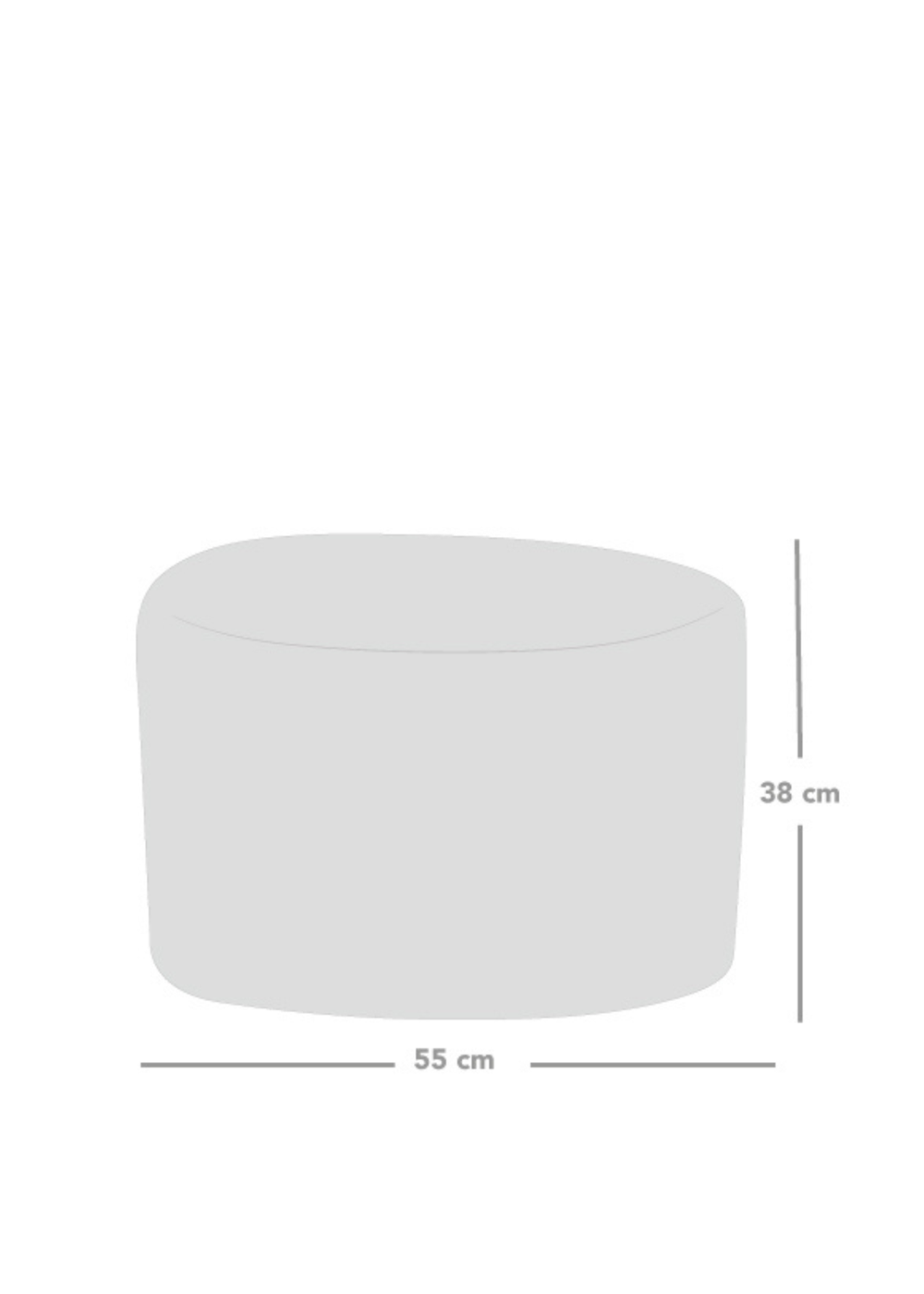 rucomfy Printed Striped Seafoam Blue Frilled Pouffe - One Size Image 3