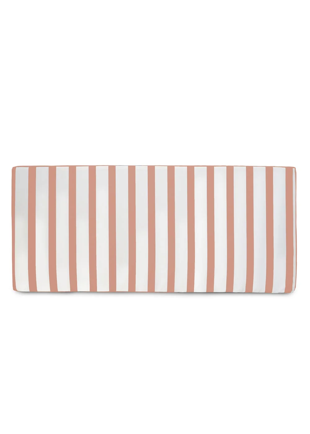 rucomfy Indoor/Outdoor Striped Double Bench Dusky Pink Seatpad - One Size Image 1