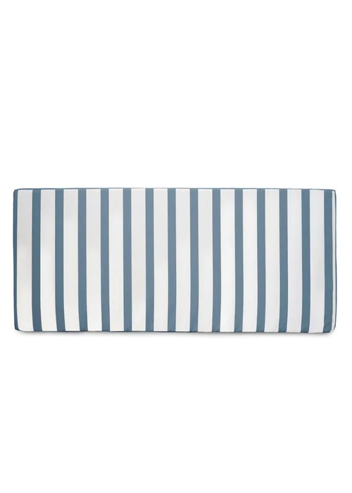 rucomfy Indoor/Outdoor Striped Double Bench Seafoam Blue Seatpad - One Size Image 1