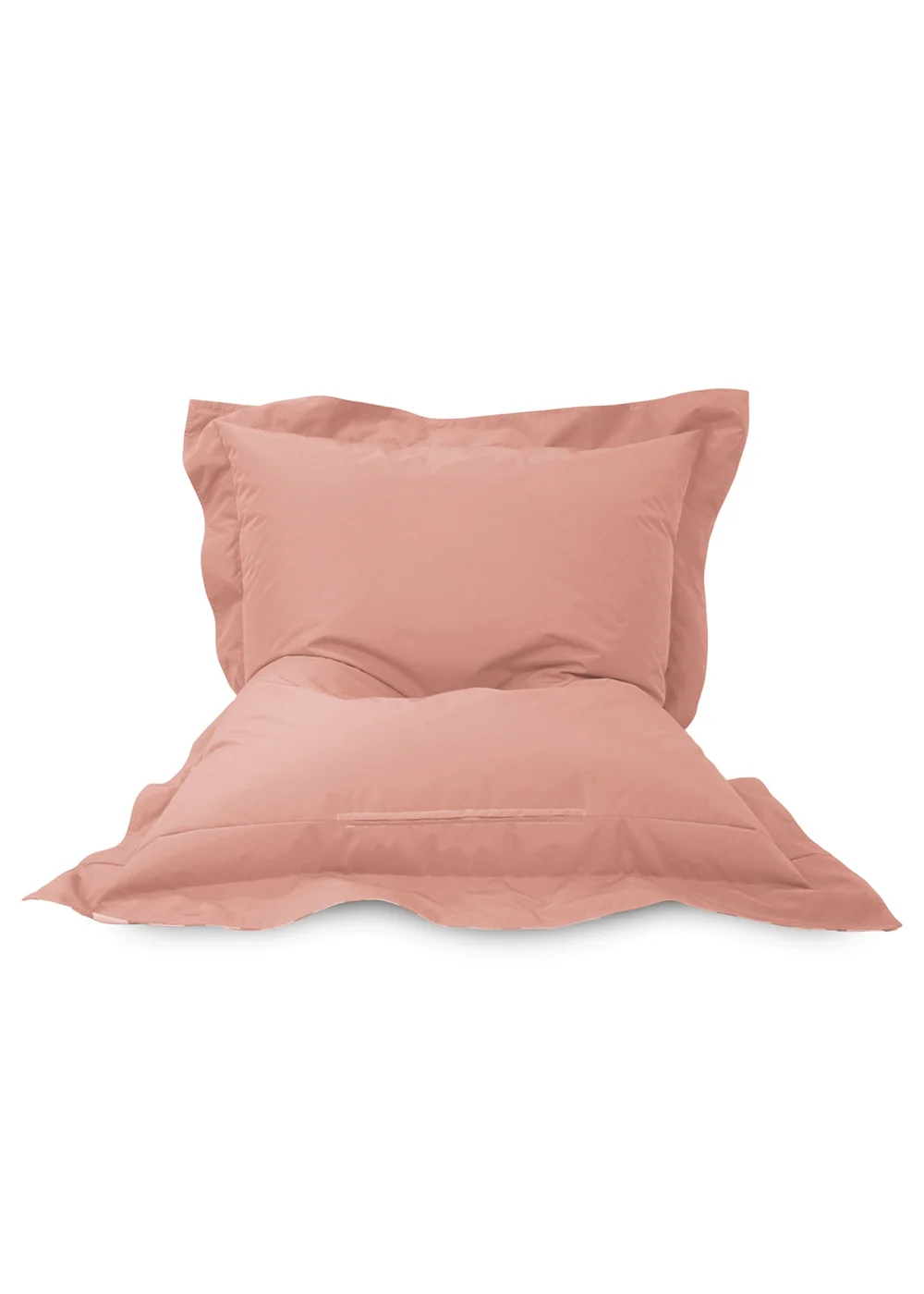 rucomfy Indoor/Outdoor Giant Striped Squashy Squarbie Dusky Pink Beanbag - One Size Image 3