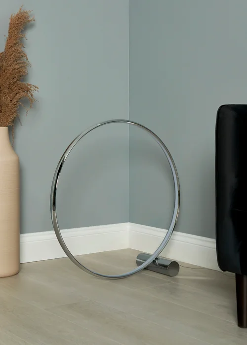 BHS Lighting Serk LED Ring Floor Lamp Chrome (61cm x 61cm) - One Size Image 2
