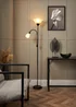 BHS Lighting Mary Mother & Child Floor Lamp Black (170cm x 25cm) - One Size Image 1