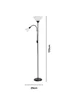 BHS Lighting Mary Mother & Child Floor Lamp Black (170cm x 25cm) - One Size Image 6