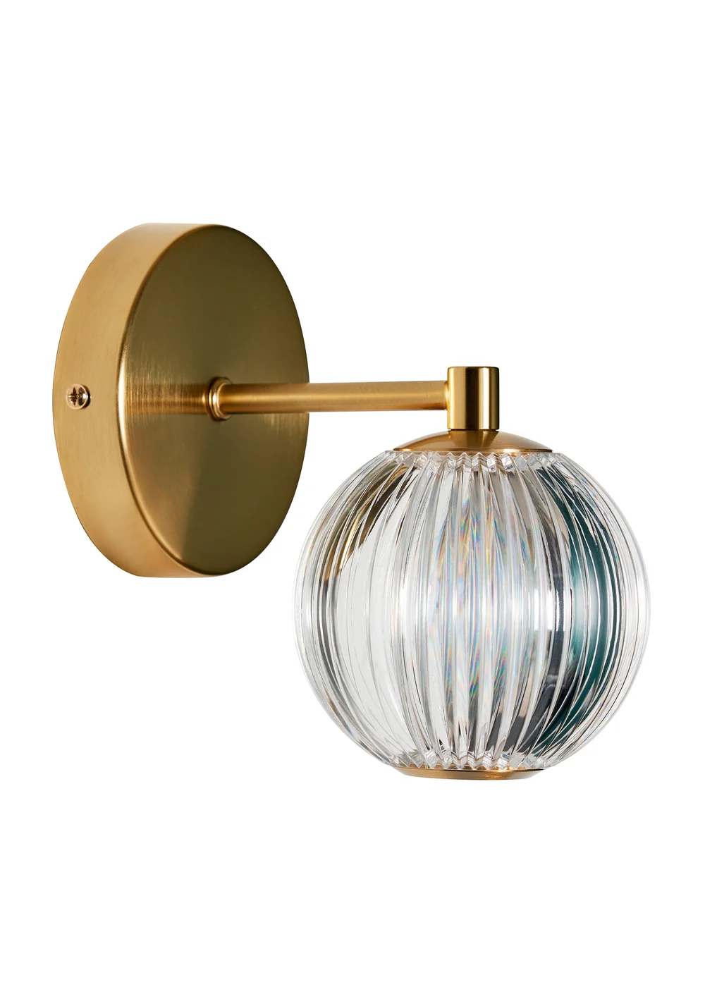 BHS Satin Brass Rimi Acrylic Wall Light - One Size Image 3