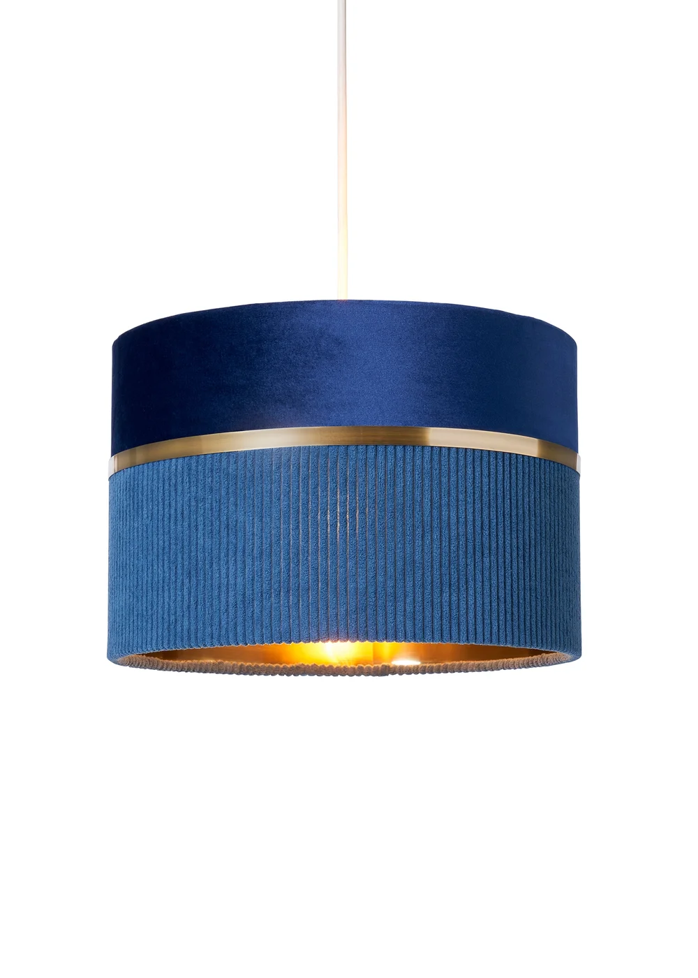 BHS Lighting Juel Velvet Easyfit Blue Shade (20cm x 30cm) - One Size Image 5