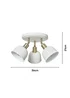 BHS Lighting Damani Ivory & Brass Ceiling 3 Light (21cm x 36cm) - One Size Image 6