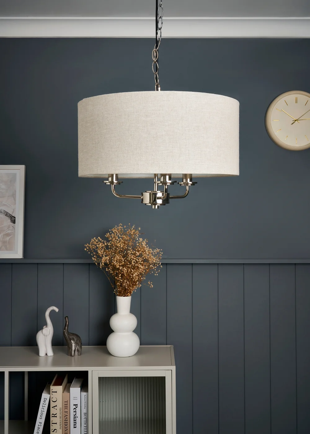 BHS Lighting Harley Ceiling 3 Light Chrome (40-120cm x 45cm) - One Size Adjustable Image 2