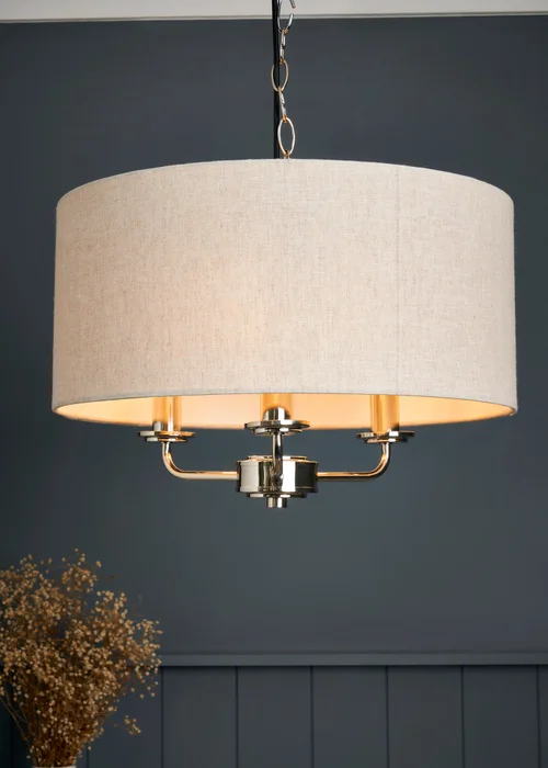 BHS Lighting Harley Ceiling 3 Light Chrome (40-120cm x 45cm) - One Size Adjustable Image 3