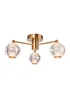 BHS Lighting Raeden LED Brass Acrylic Ball 3 Light Semi Flush (19cm x 45cm) - One Size Image 5
