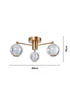 BHS Lighting Raeden LED Brass Acrylic Ball 3 Light Semi Flush (19cm x 45cm) - One Size Image 6
