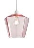 BHS Lighting Octagon Easyfit Glass Pink (23cm x 20cm) - One Size Image 4