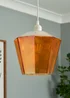 BHS Lighting Octagon Easyfit Glass Amber (23cm x 20cm) - One Size Image 2