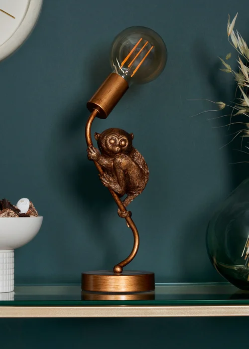 BHS Lighting Tree Tarsier Bronze Table Lamp (33cm x 12cm) - One Size Image 2