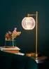 BHS Lighting Raeden LED Brass Acrylic Ball Table Lamp (35cm x 13cm) - One Size Image 1