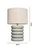 BHS Lighting Firenze Sage Grey Table Lamp (44cm x 28cm) - One Size Image 6