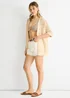 Gini London Beige Crochet Knit Edge to Edge Cardigan - 12 Image 1