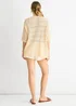 Gini London Beige Crochet Knit Edge to Edge Cardigan - 12 Image 2