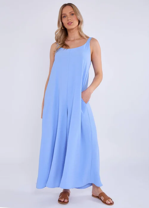 Gini London Blue Air Flow Strappy Wide Leg Jumpsuit - Medium/Large Image 1
