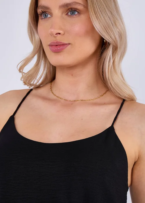 Gini London Black Strappy Cross Back Airflow Oversized dress - Small/Medium Image 3