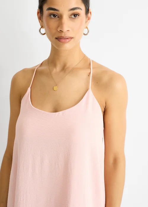 Gini London Blush Strappy Cross Back Airflow Oversized dress - L/XL Image 3