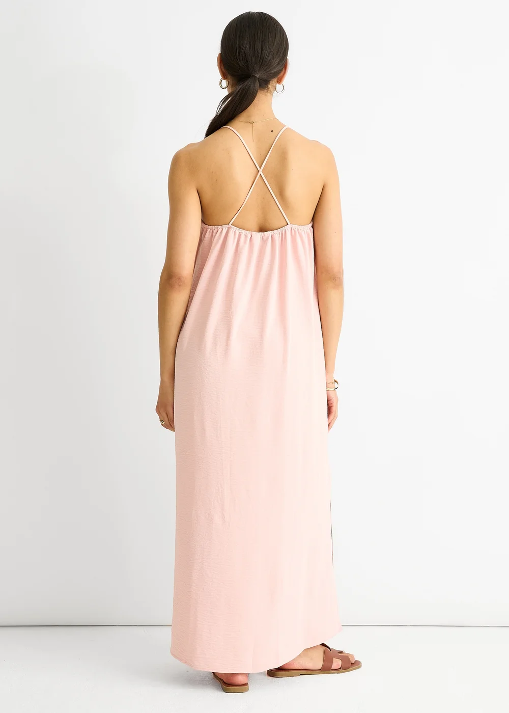 Gini London Blush Strappy Cross Back Airflow Oversized dress - L/XL Image 2