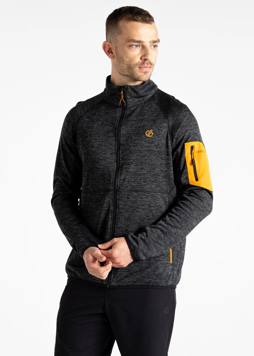 Dare2b Black/Orange Sun Torrek Breathable Fleece - S Image 1