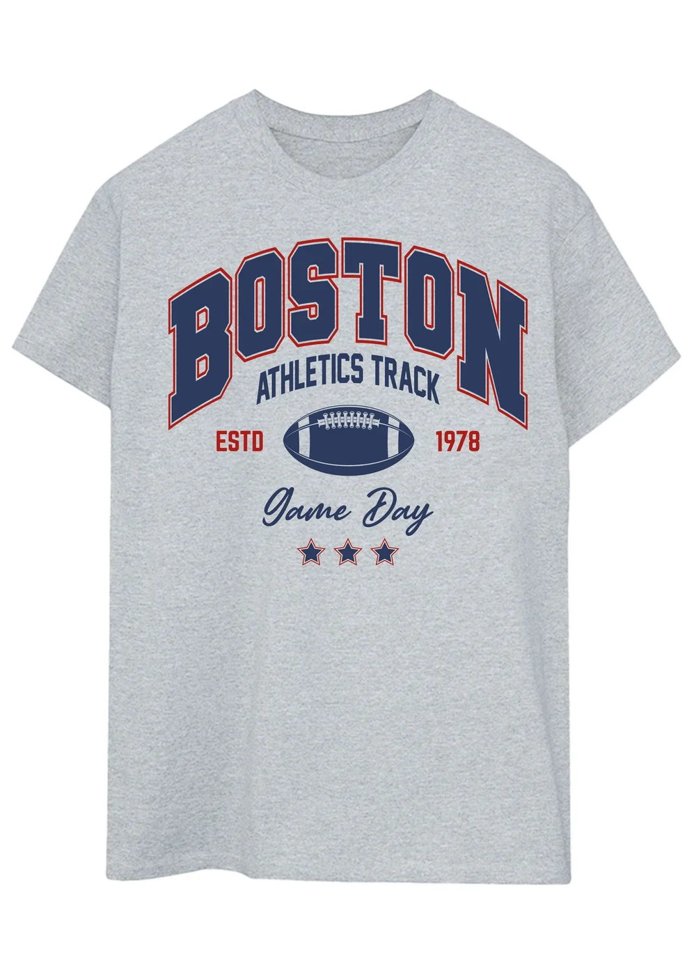 Brands In Boston Athletics Track Grey T Shirt - Extra Large Image 1