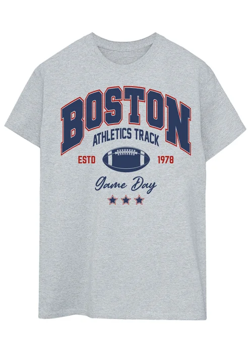 Brands In Boston Athletics Track Grey T Shirt - Extra Large Image 1
