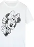 Disney Minnie Mouse Sketch White Boyfriend Fit T Shirt - Extra Large Image 2