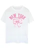 Brands In New York Brooklyn Bow White Boyfriend Fit T Shirt - Extra Large Image 1